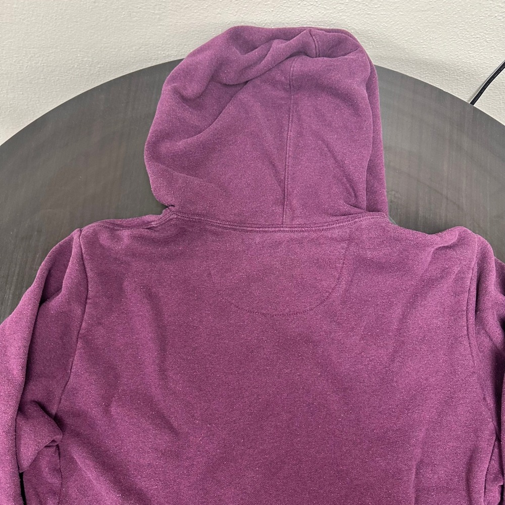 Patagonia Logo Hoodie Pullover Sweatshirt Purple Heathered Sz M Kangaroo Pocket - Picture 9 of 12